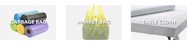 ABA blown film applications: garbage bags, market bags, table cloth