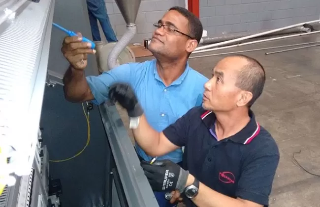 In-House Recycling Machine Installation in Dominican Republic